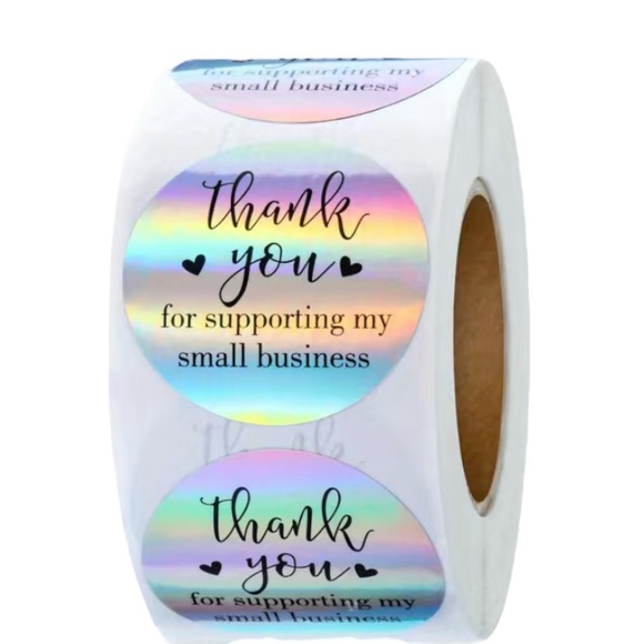 unbranded Other - 500Pcs 1inch Thank You Stickers Thank You For Supporting Small Business Labels.